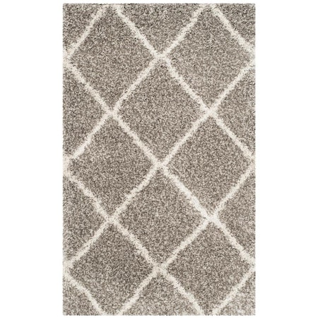 Safavieh Hudson Shag Accent Area RugGrey & Ivory 2 ft. 3 in. x 3 ft. 9 in. SGH281B-24